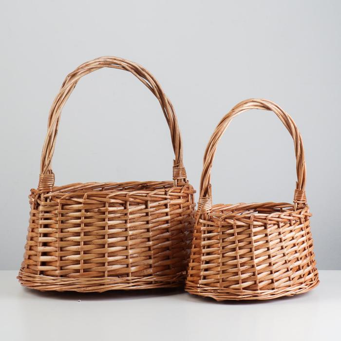 Набор корзин плетеных (ива), 28х21х15/35, 20х13х13/29 см, 2 шт, коричневый
Набор корзин плетеных (ива), 28х21х15/35, 20х13х13/29 см, 2 шт, коричневый
