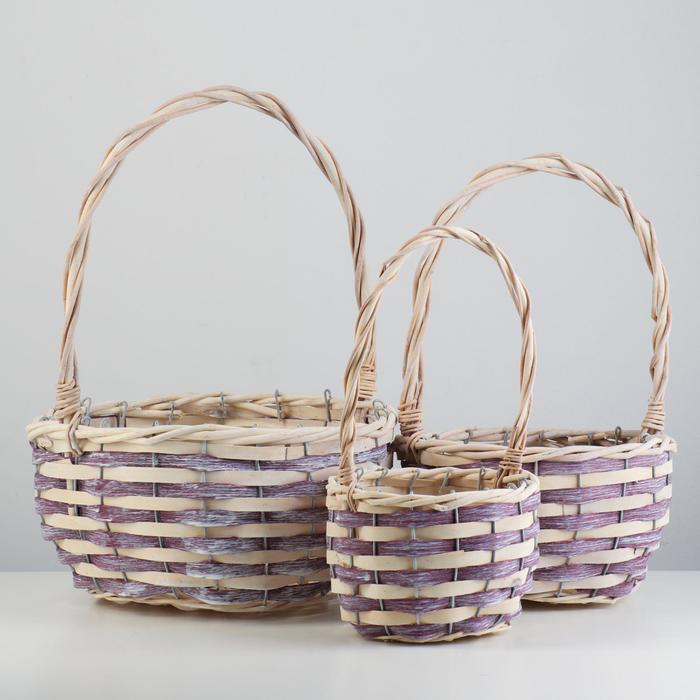 Набор корзин плетеных (ива), D26x15x36, D21x13x31, D16x11x26 см, 3 шт, натуральн, выбелен
Набор корзин плетеных (ива), D26x15x36, D21x13x31, D16x11x26 см, 3 шт, натуральн, выбелен