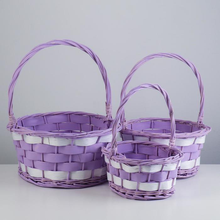 Набор корзин плетеных (ива), 37х30х16/39 см, 31х25х13,5/34 см, 25х20х11/29 см, 3 шт., фиолет
Набор корзин плетеных (ива), 37х30х16/39 см, 31х25х13,5/34 см, 25х20х11/29 см, 3 шт., фиолет