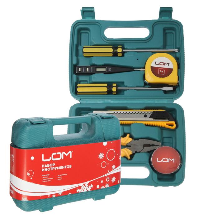 Набор инструментов в кейсе ЛОМ, подарочная упаковка, 7 предметов
Набор инструментов в кейсе ЛОМ, подарочная упаковка, 7 предметов