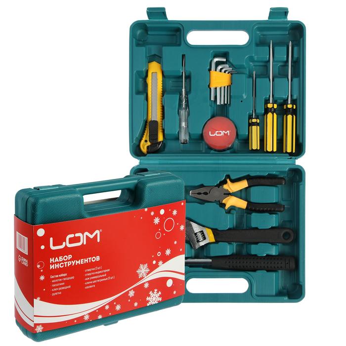 Набор инструментов в кейсе ЛОМ, подарочная упаковка, 15 предметов
Набор инструментов в кейсе ЛОМ, подарочная упаковка, 15 предметов