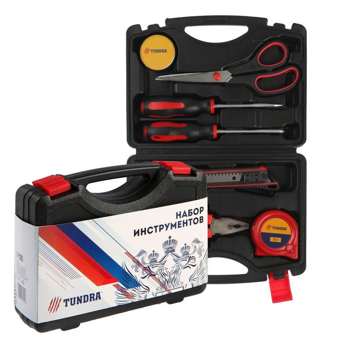 Набор инструментов в кейсе ТУНДРА "Россия", подарочная упаковка, 7 предметов
Набор инструментов в кейсе ТУНДРА "Россия", подарочная упаковка, 7 предметов