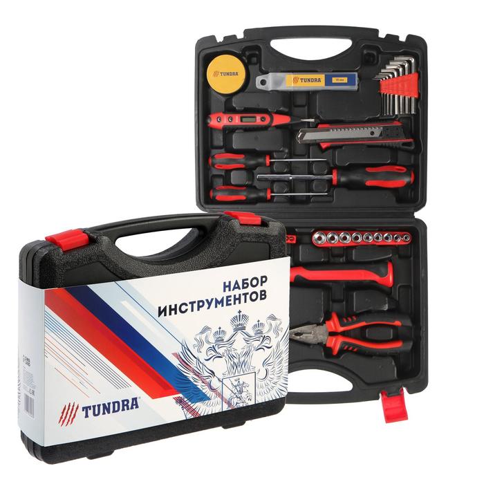 Набор инструментов в кейсе ТУНДРА "Россия", подарочная упаковка, 46 предметов
Набор инструментов в кейсе ТУНДРА "Россия", подарочная упаковка, 46 предметов