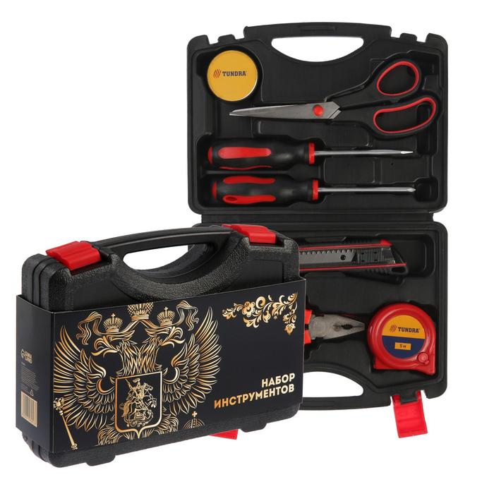 Набор инструментов в кейсе ТУНДРА "23 Февраля", подарочная упаковка, 7 предметов
Набор инструментов в кейсе ТУНДРА "23 Февраля", подарочная упаковка, 7 предметов