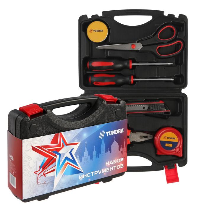 Набор инструментов в кейсе ТУНДРА "Россия", подарочная упаковка, 7 предметов
Набор инструментов в кейсе ТУНДРА "Россия", подарочная упаковка, 7 предметов