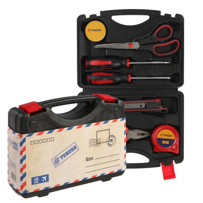 Набор инструментов в кейсе ТУНДРА, универсальный, подарочная упаковка, 7 предметов
Набор инструментов в кейсе ТУНДРА, универсальный, подарочная упаковка, 7 предметов