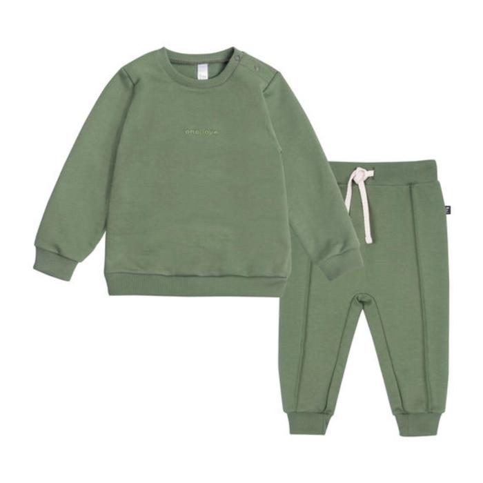 Костюм: свитшот и брюки Basic, рост 86 см, цвет хаки
Костюм: свитшот и брюки Basic, рост 86 см, цвет хаки