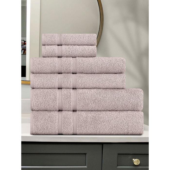 Комплект махровых полотенец Gama, размер 30x50 см - 2 шт, 50x90 см - 2 шт, 70x140 см - 2 шт, цвет пудра 
Комплект махровых полотенец Gama, размер 30x50 см - 2 шт, 50x90 см - 2 шт, 70x140 см - 2 шт, цвет пудра