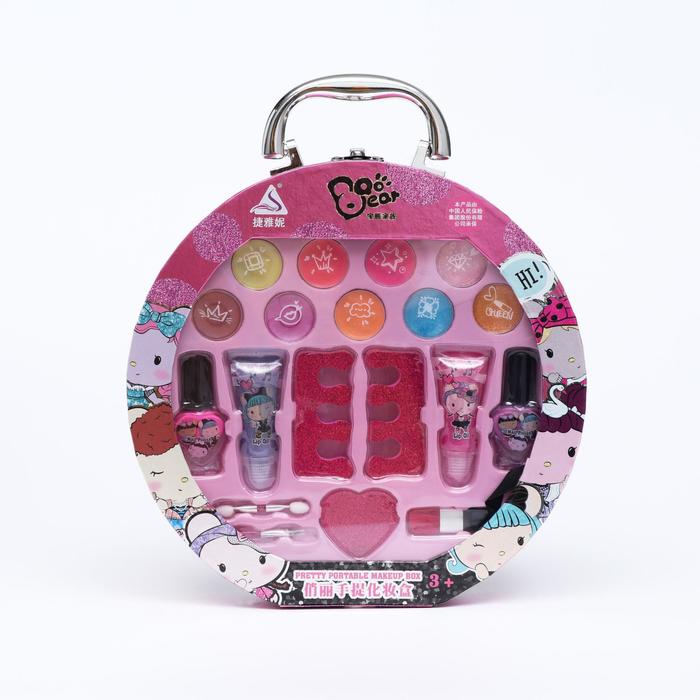 Набор косметики для девочек «Чемоданчик круглый»
Набор косметики для девочек «Чемоданчик круглый»