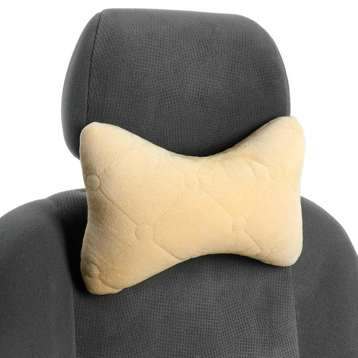 Подушка автомобильная для шеи 28×18 см, велюр, бежевый
Подушка автомобильная для шеи 28×18 см, велюр, бежевый