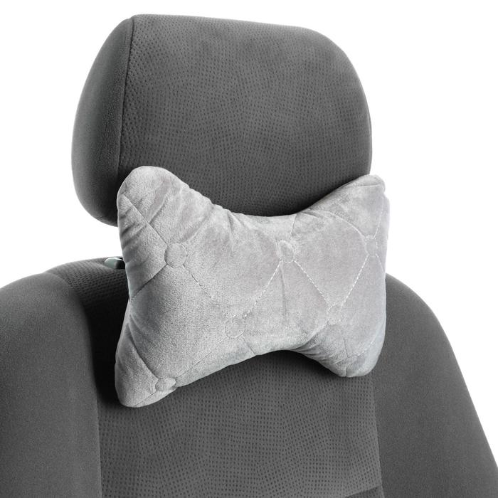 Подушка автомобильная для шеи 28×18 см, велюр, серый
Подушка автомобильная для шеи 28×18 см, велюр, серый