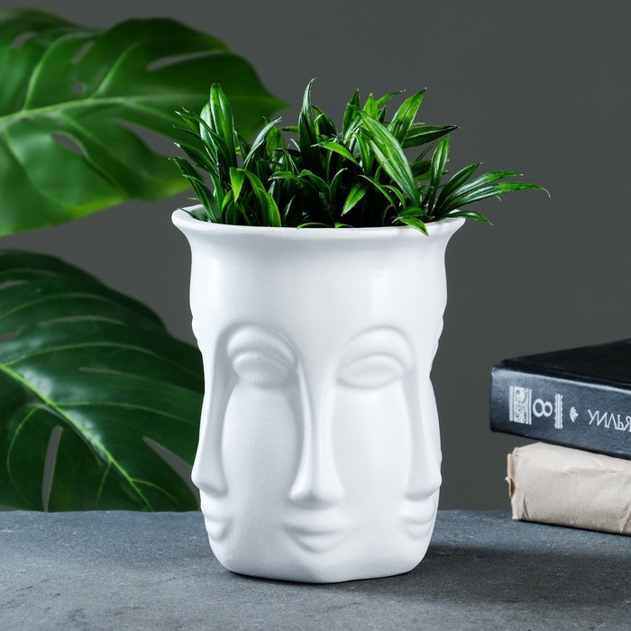 фото Кашпо - органайзер «аделия» белое, 1л/ 16х13см хорошие сувениры