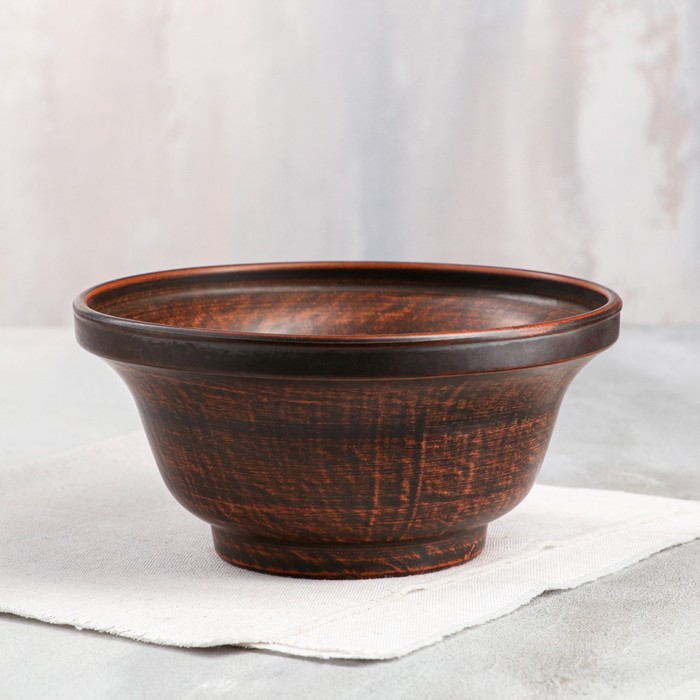 Салатник "Дымлёный", гладкий, красная глина, 1 л
Салатник "Дымлёный", гладкий, красная глина, 1 л