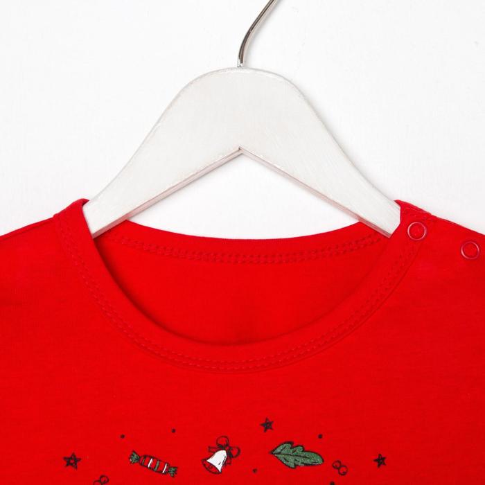 фото Лонгслив детский, цвет красный, рост 68 см luneva