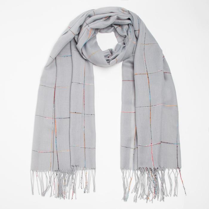 Палантин текстильный, цвет серый, размер 70х190 
Палантин текстильный, цвет серый, размер 70х190