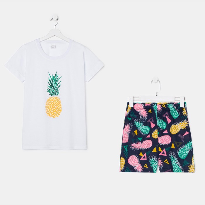 Комплект женский (футболка, шорты), цвет белый, размер 46
Комплект женский (футболка, шорты), цвет белый, размер 46