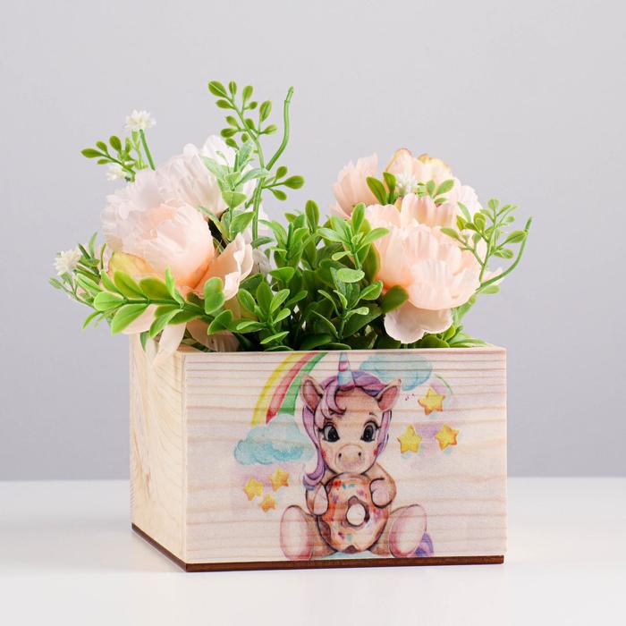 Кашпо деревянное "Единорог и пончик" 14,5×12,5×8,5 см
Кашпо деревянное "Единорог и пончик" 14,5×12,5×8,5 см