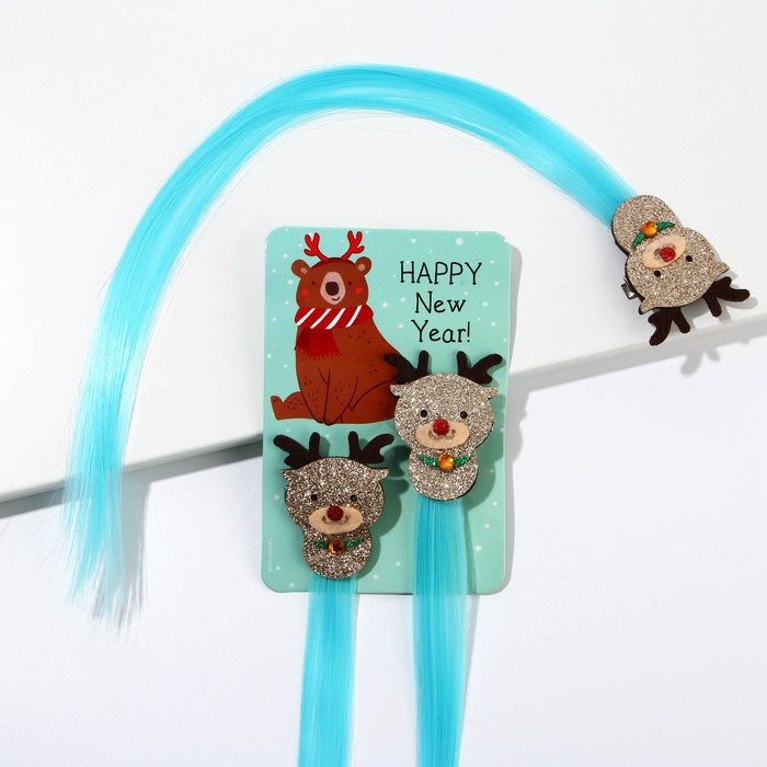 Цветные пряди для волос (2 шт.) «Happy New Year» (на заколке), длина 35 см
Цветные пряди для волос (2 шт.) «Happy New Year» (на заколке), длина 35 см