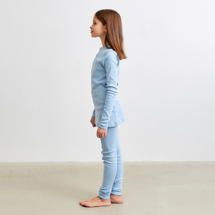 фото Термобельё для девочки (лонгслив, легинсы) цвет голубой, рост 152 см minaku