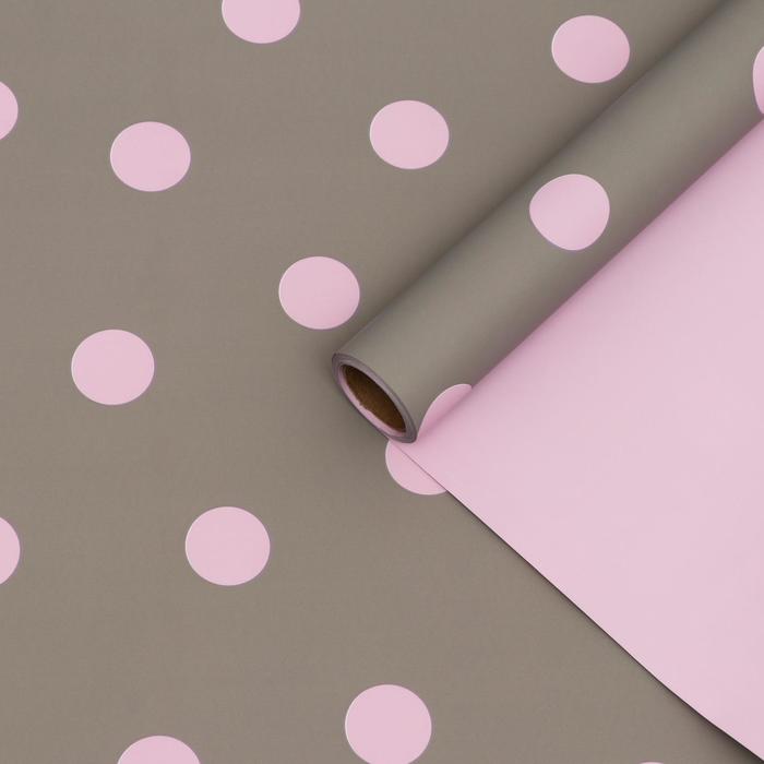 Пленка двухсторонняя "Горох крупный", 0,58*10м, серый-розовый
Пленка двухсторонняя "Горох крупный", 0,58*10м, серый-розовый