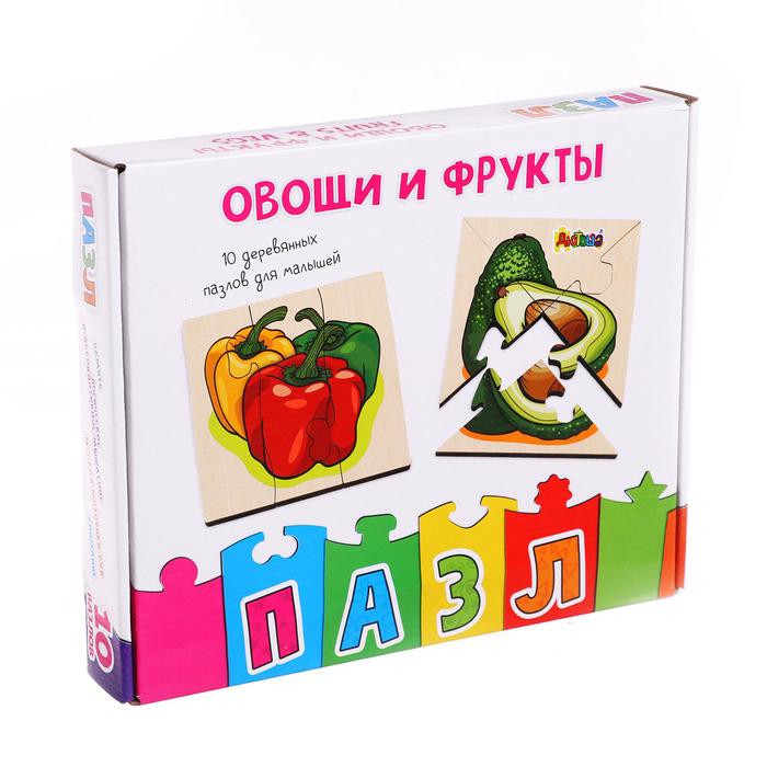 Фигурные пазлы из дерева «Овощи и фрукты» 10 пазлов в наборе
Фигурные пазлы из дерева «Овощи и фрукты» 10 пазлов в наборе
