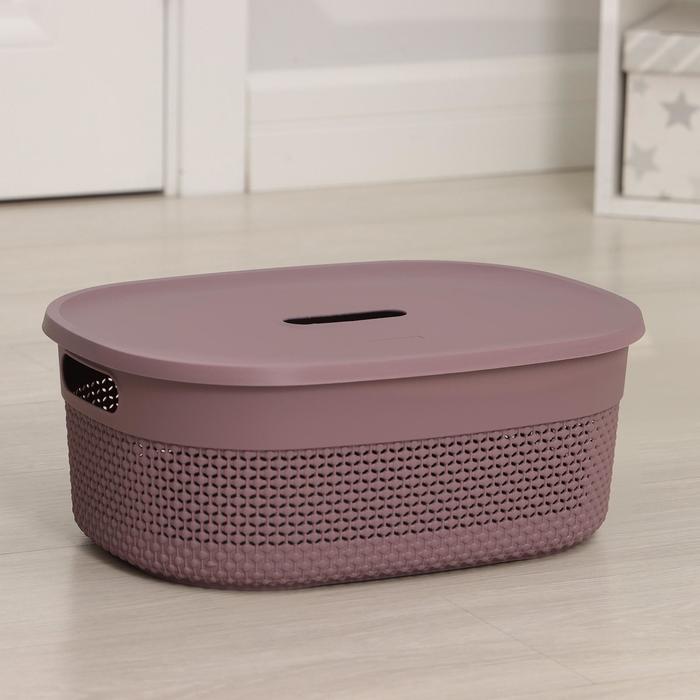 Корзина с крышкой Oslo, 12 л, 38,8×29,2×15,2 см, цвет черничный морс
Корзина с крышкой Oslo, 12 л, 38,8×29,2×15,2 см, цвет черничный морс