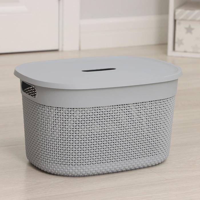 Корзина с крышкой Oslo, 18 л, 38,8×29,2×23,3 см, цвет серый шторм
Корзина с крышкой Oslo, 18 л, 38,8×29,2×23,3 см, цвет серый шторм