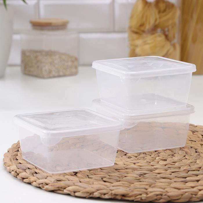 Набор контейнеров для заморозки FROZEN, 3 шт, 450 мл, квадратные, цвет прозрачный
Набор контейнеров для заморозки FROZEN, 3 шт, 450 мл, квадратные, цвет прозрачный