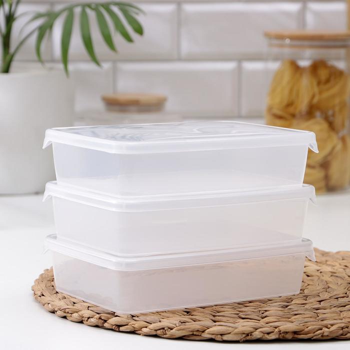 Набор контейнеров для заморозки FROZEN, 3 шт, 900 мл, прямоугольные, цвет прозрачный
Набор контейнеров для заморозки FROZEN, 3 шт, 900 мл, прямоугольные, цвет прозрачный