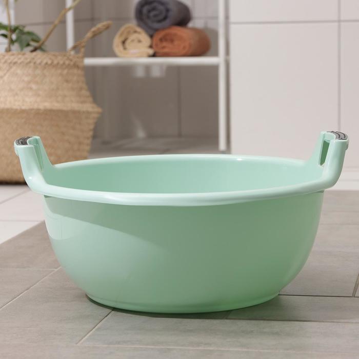 Таз круглый с ручками «Альфа», 16 л, 44,5×43×21,5 см, цвет мятный
Таз круглый с ручками «Альфа», 16 л, 44,5×43×21,5 см, цвет мятный