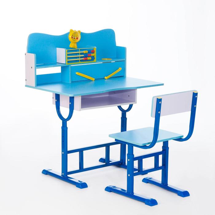 Растущая парта со стулом T21, голубая, ростовая группа №3-4 
Растущая парта со стулом T21, голубая, ростовая группа №3-4