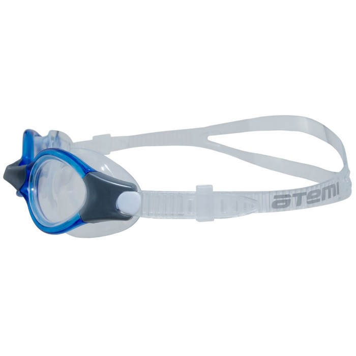 фото Очки для плавания atemi b502, силикон, цвет синий/серый
