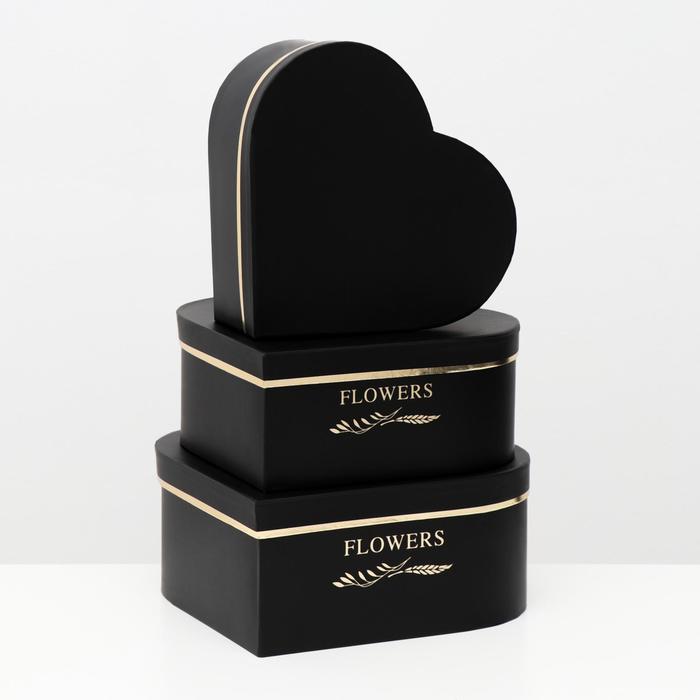 Набор коробок 3 в 1 "Сердца" черный, 28.5x26x11-23.5x21x8.5 см
Набор коробок 3 в 1 "Сердца" черный, 28.5x26x11-23.5x21x8.5 см