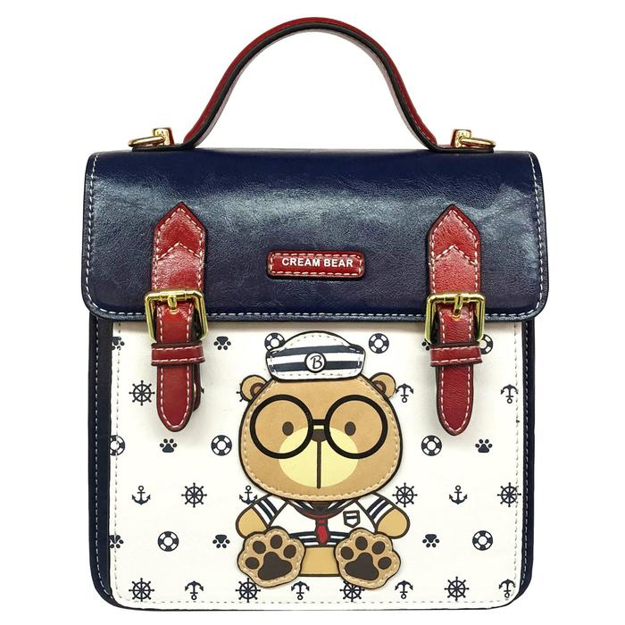 Сумка-рюкзак, отдел на клапане, цвет белый/синий
Сумка-рюкзак, отдел на клапане, цвет белый/синий