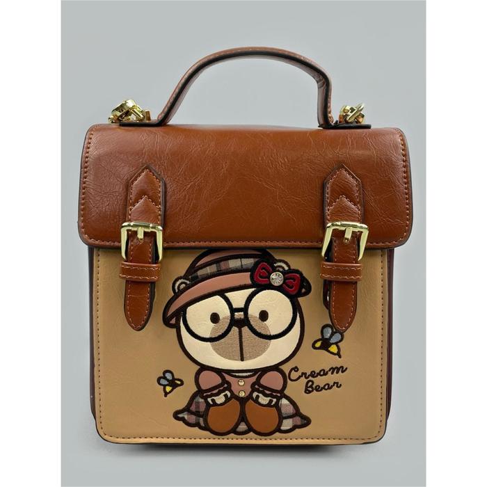 Сумка мессенджер, отдел на клапане, цвет бежевый/коричневый
Сумка мессенджер, отдел на клапане, цвет бежевый/коричневый