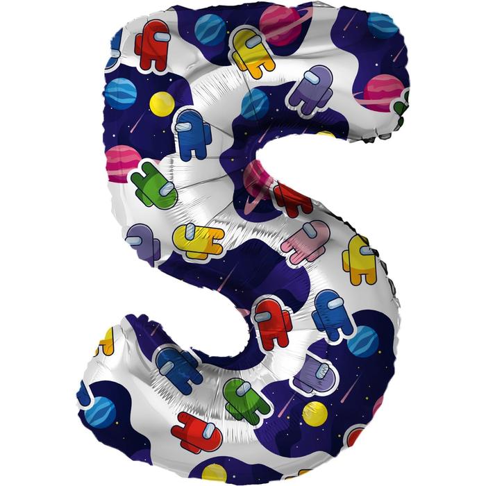 Шар фольгированный 32" «Космонавтики», цифра 5
Шар фольгированный 32" «Космонавтики», цифра 5