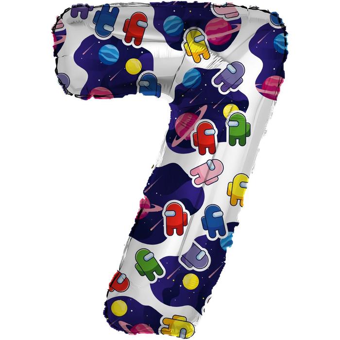 Шар фольгированный 32" «Космонавтики», цифра 7
Шар фольгированный 32" «Космонавтики», цифра 7