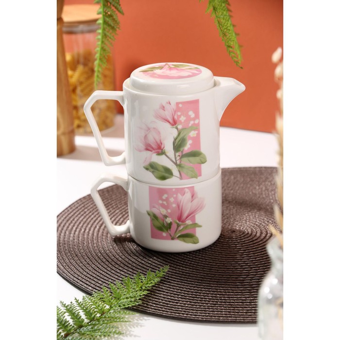 Набор «Цветы», чайник 500 мл, чашка 300 мл
Набор «Цветы», чайник 500 мл, чашка 300 мл