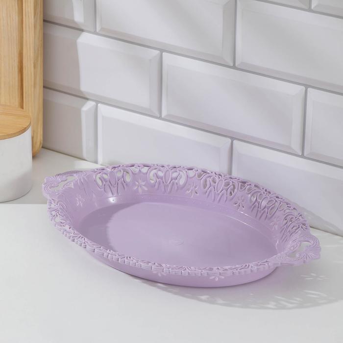 Поднос овальный «Антуанетта», 32×21×3 см, цвет МИКС
Поднос овальный «Антуанетта», 32×21×3 см, цвет МИКС