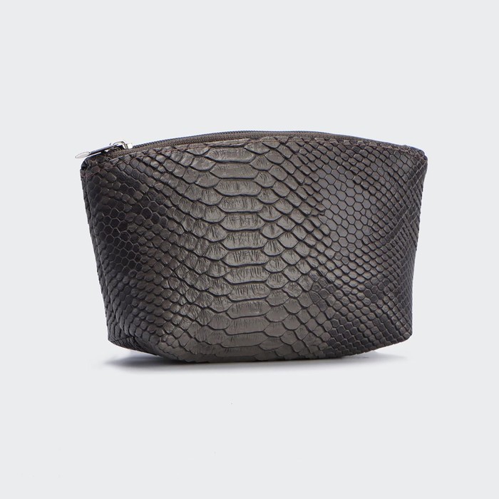 фото Косметичка на молнии, цвет тёмно-серый сакси