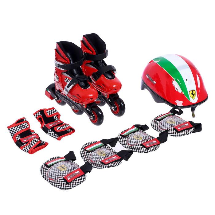 Набор роликовые коньки и защита Ferrari, р.29-32, цвет красный
Набор роликовые коньки и защита Ferrari, р.29-32, цвет красный