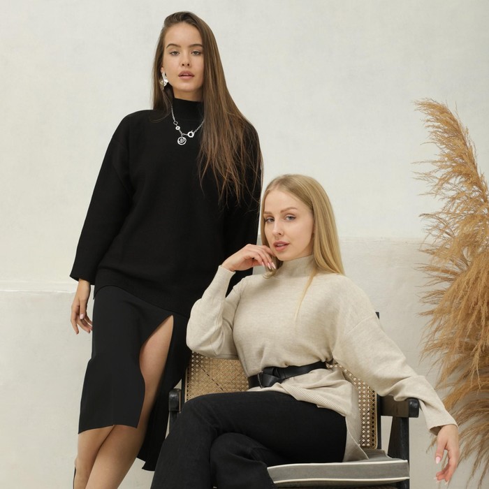 Свитер женский SL, 42-44, чёрный
Свитер женский SL, 42-44, чёрный