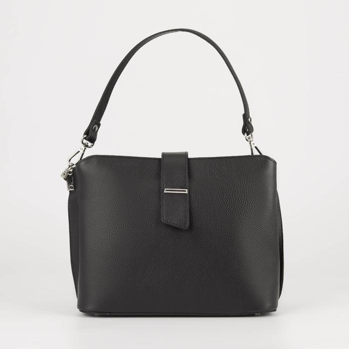 Сумка-тоут на молнии, наружный карман, цвет чёрный 
Сумка-тоут на молнии, наружный карман, цвет чёрный