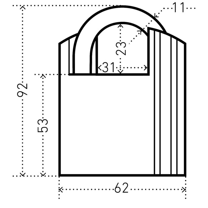 фото Замок навесной "аллюр" вс2ч-601 (ha-601), d=10 мм, 4 кл.