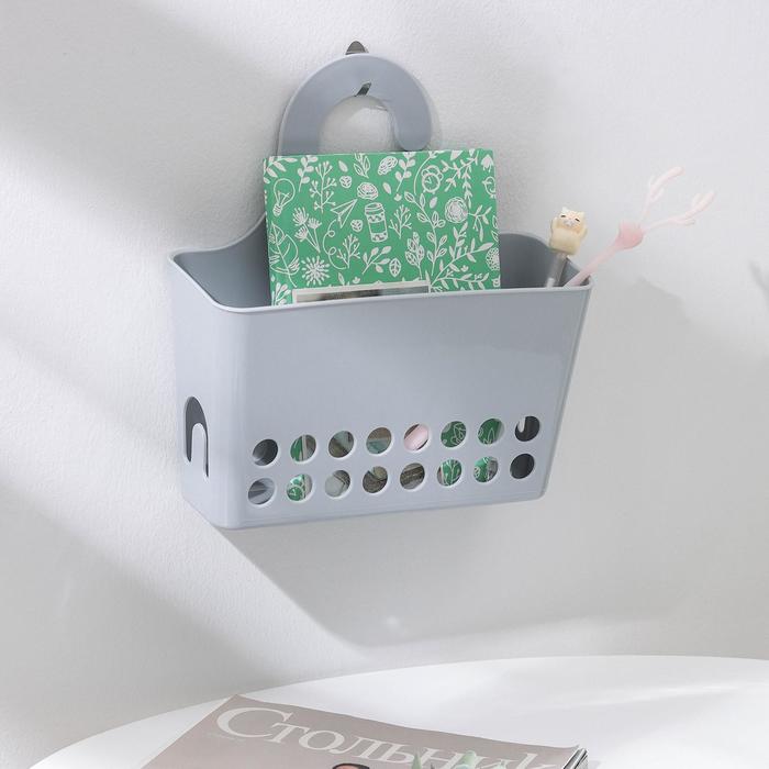 Корзина навесная, 24×25,5×9 см, цвет серый
Корзина навесная, 24×25,5×9 см, цвет серый