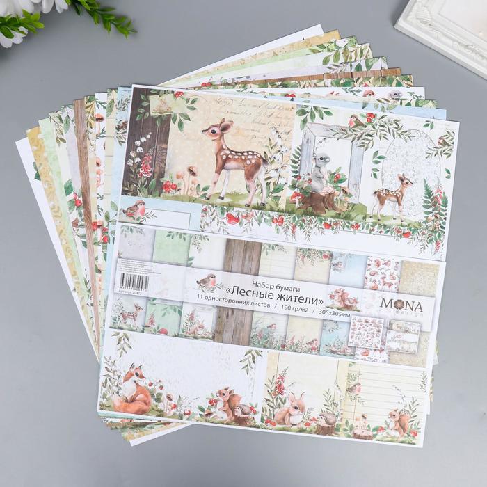 Набор бумаги "Лесные жители" 11 листов 30,5 х 30,5 см 
Набор бумаги "Лесные жители" 11 листов 30,5 х 30,5 см