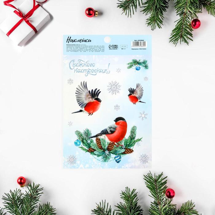 Бумажные наклейки «Снегири», 14 × 21 см
Бумажные наклейки «Снегири», 14 × 21 см