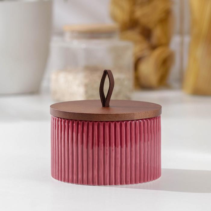 Банка для сыпучих продуктов «Дымка», 500 мл, 12×8 см, цвет бордовый
Банка для сыпучих продуктов «Дымка», 500 мл, 12×8 см, цвет бордовый