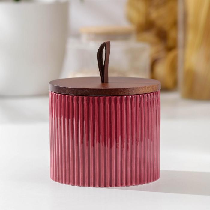 Банка для сыпучих продуктов «Дымка», 750 мл, 12×10,5 см, цвет бордовый
Банка для сыпучих продуктов «Дымка», 750 мл, 12×10,5 см, цвет бордовый