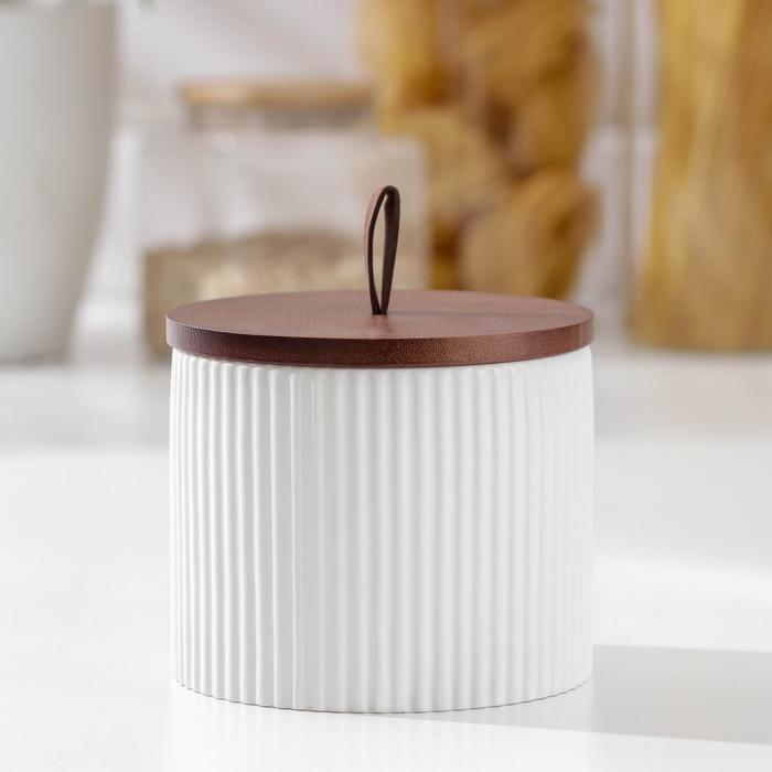 Банка для сыпучих продуктов «Дымка», 750 мл, 12×10,5 см, цвет белый
Банка для сыпучих продуктов «Дымка», 750 мл, 12×10,5 см, цвет белый